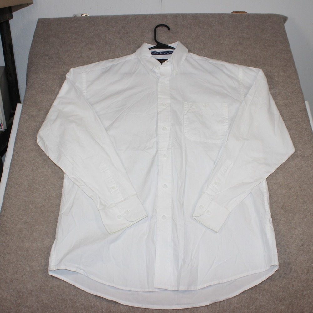 Wrangler George Strait Collection Mens White Button Down Western Shirt Large